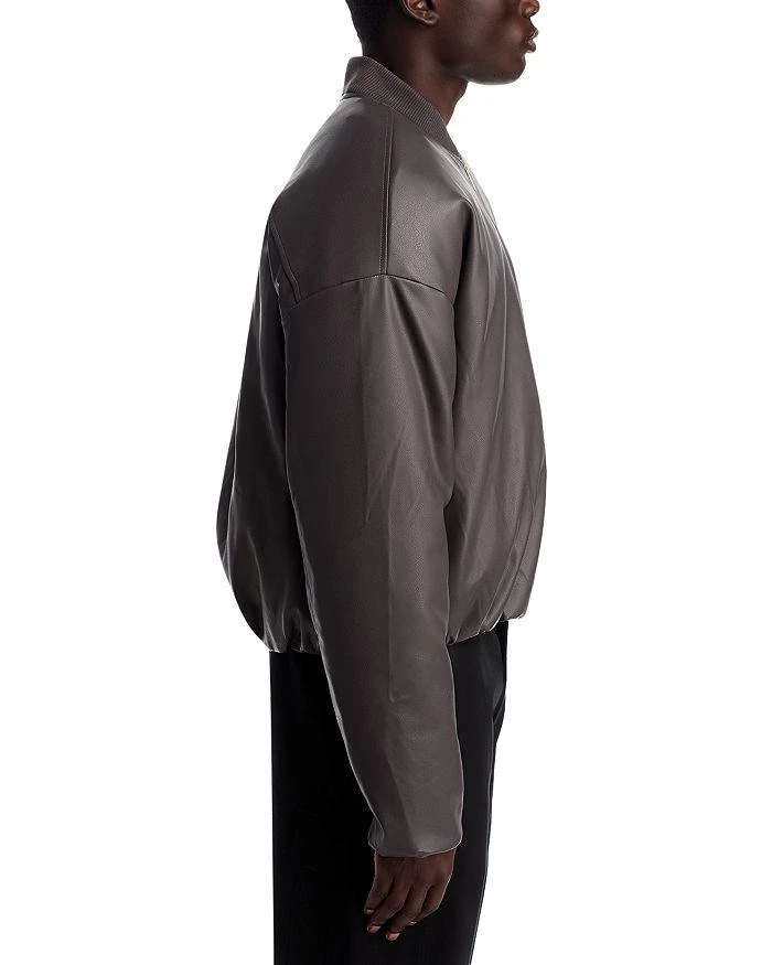 Stampd Faux Leather Oversized Cropped Bomber Jacket 5