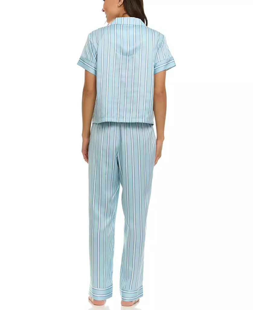 Flora Nikrooz Women's Nicola Stripe Charm Notch Pajama Set