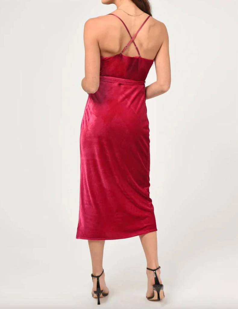 adelyn rae Zana Slip Dress In Red 4