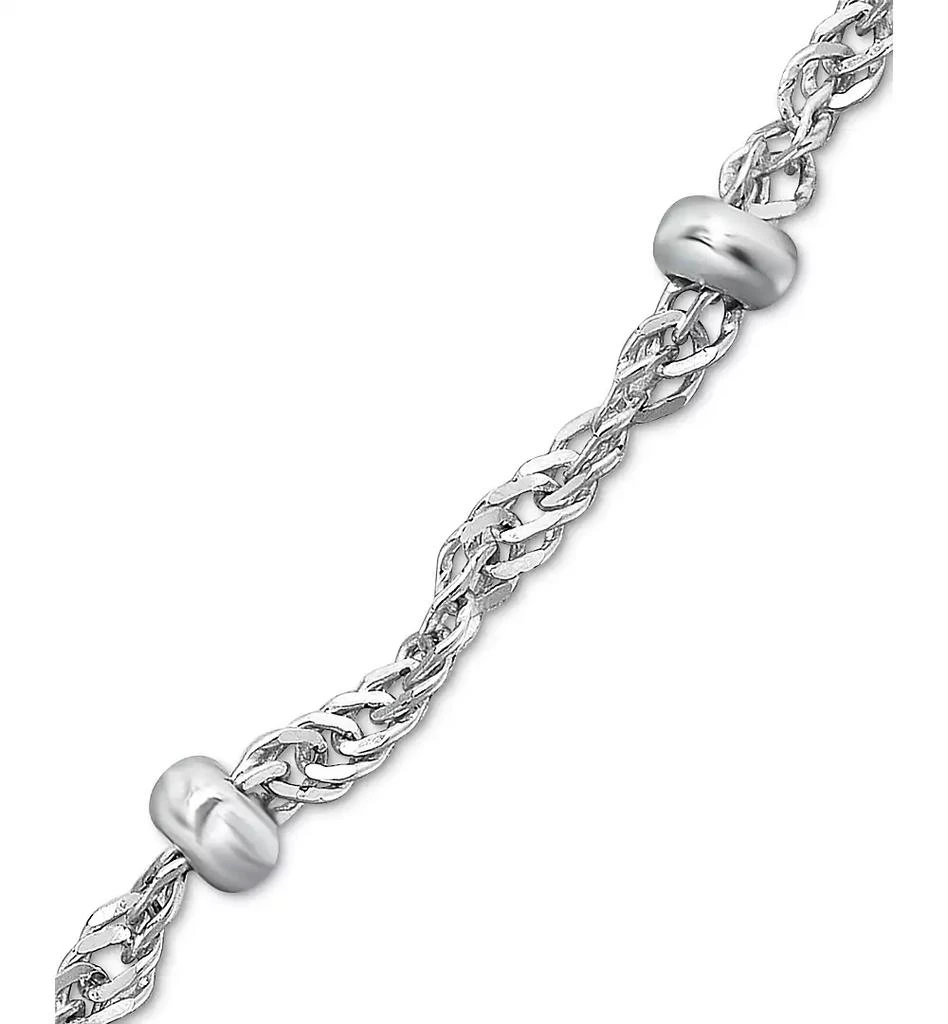 Giani Bernini Sterling Silver Bracelet,  7-1/4" Singapore Small Beaded Chain 3