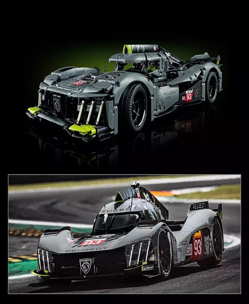 LEGO Technic PEUGEOT 9X8 24H Le Mans Hybrid Hypercar 42156 Building Set 4