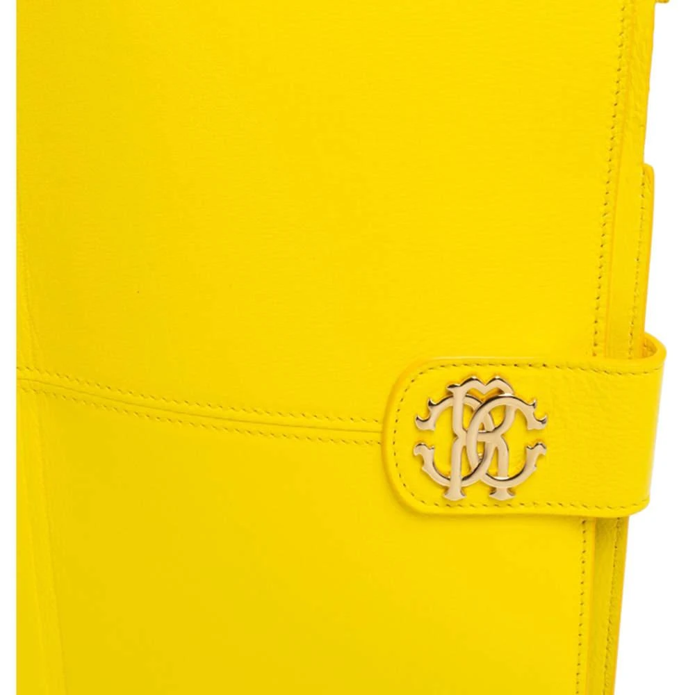 Roberto Cavalli Roberto Cavalli Yellow Leather Logo Buckle Detail Tablet Case 5