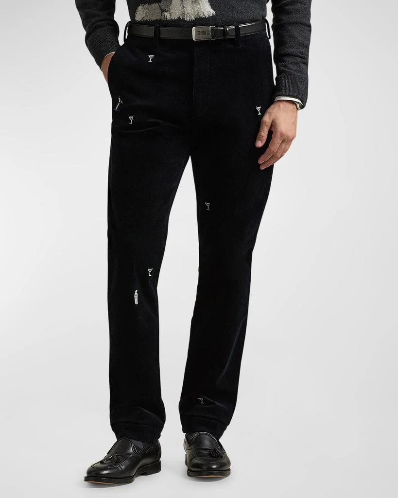 Ralph Lauren Men's Embroidered Slim Stretch Corduroy Pants 2