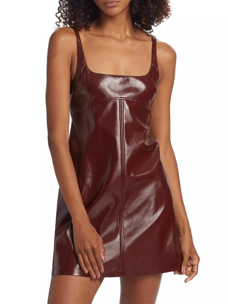 Amanda Uprichard Krisa Faux Patent Leather Minidress 3