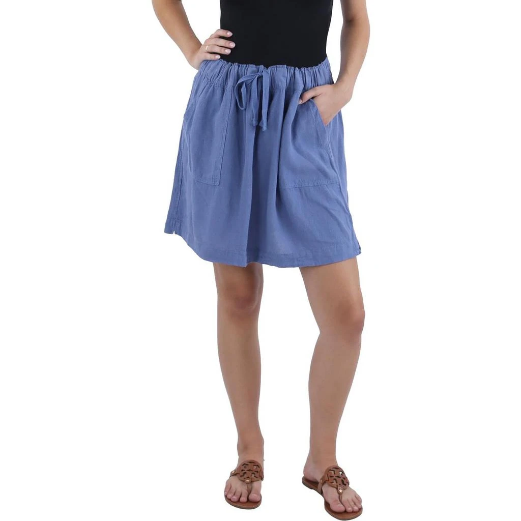 Dash Womens Split Hem Woven A-Line Skirt 3