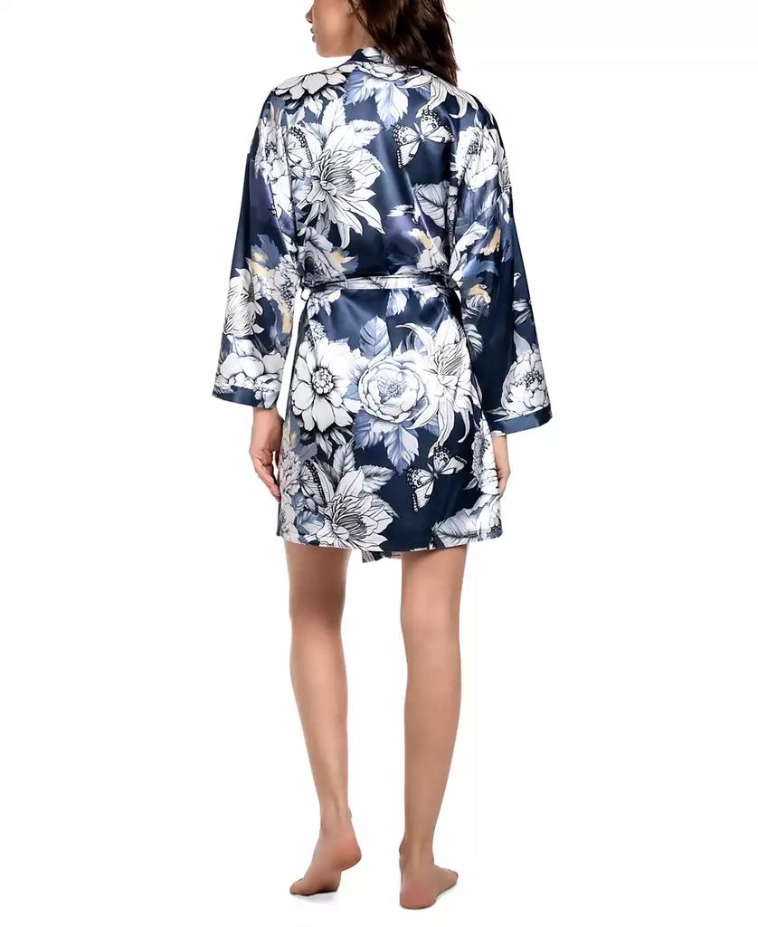 Linea Donatella Women's Flying Garden Satin Wrap Robe