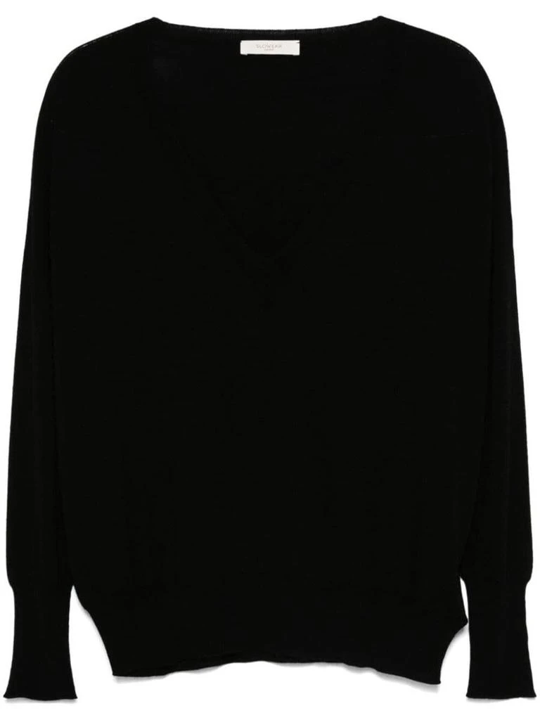 Zanone Zanone Fine Knit V-Neck Sweater Clothing 1
