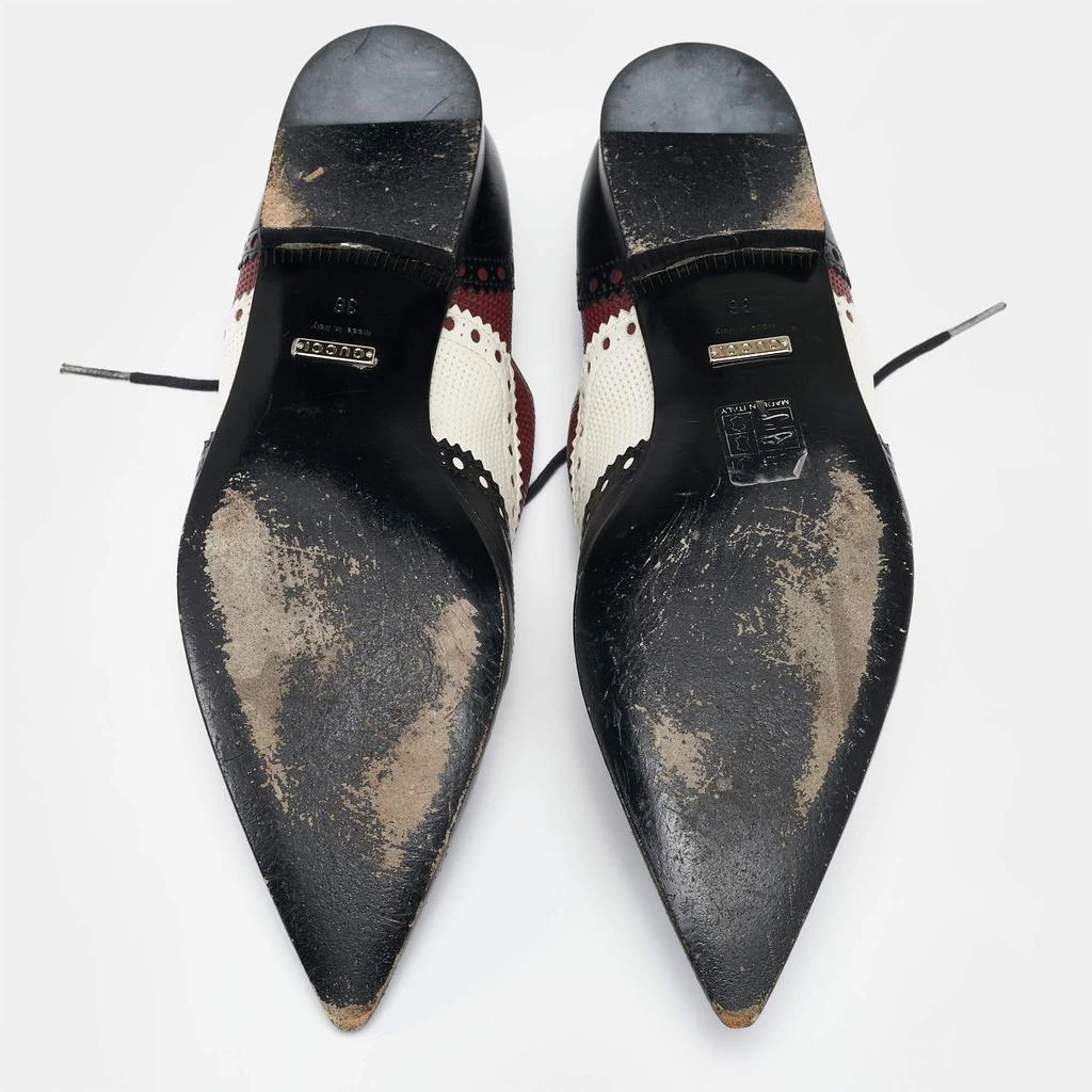 Gucci Gucci Multicolor Leather Pointed Toe Brogue Oxford Size 36 6