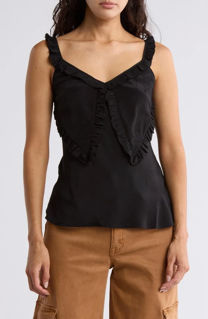 Joie Emeri Ruffle Sleeveless Silk Top 1