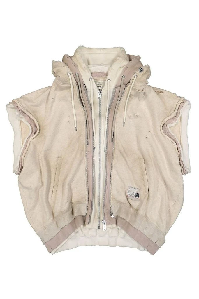 Maison MIHARA YASUHIRO Maison Mihara Yasuhiro Triple Layered Sleeveless Zip-Up Hoodie 1
