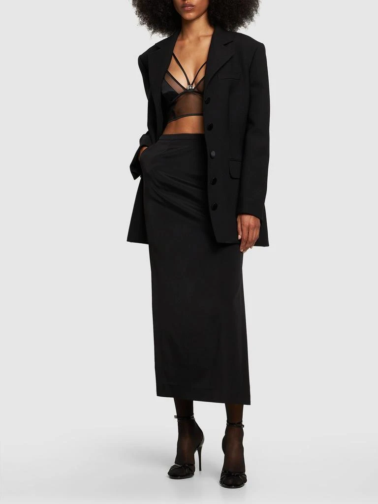 Dolce & Gabbana Stretch Cady Pencil Midi Skirt 1