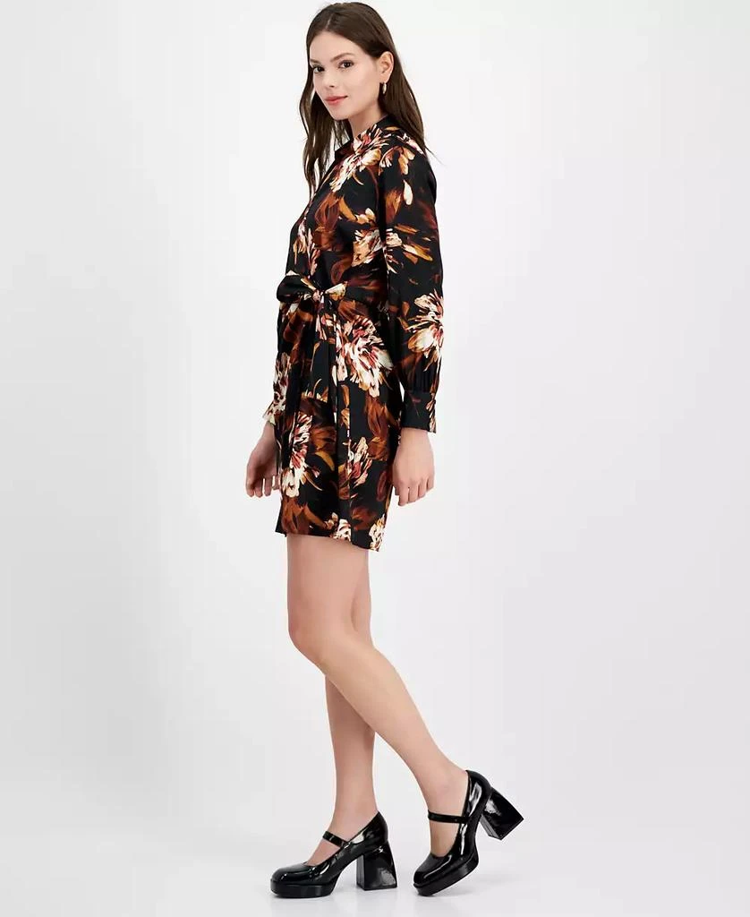 Bar III Women's Printed Satin Faux-Wrap Dress, Created for Macy's 3