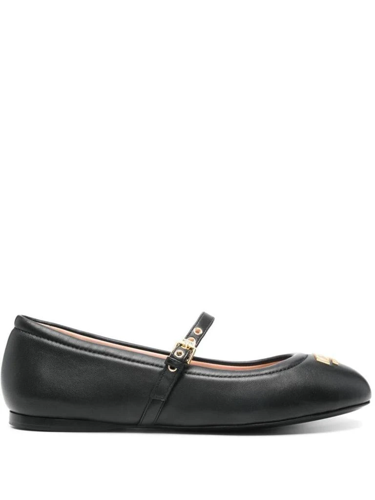 Moschino Moschino Ballet Flats With Lettering Logo 1