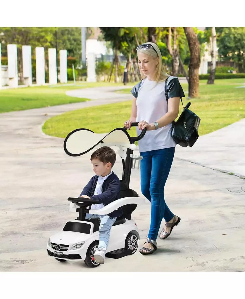 Mecale 3-in-1 Ride on Push Car Mercedes-Benz Licensed Sliding Car with Canopy 6