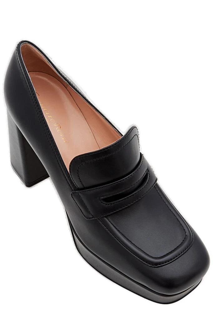 Gianvito Rossi Gianvito Rossi Rouen Square Toe Penny Loafers 4