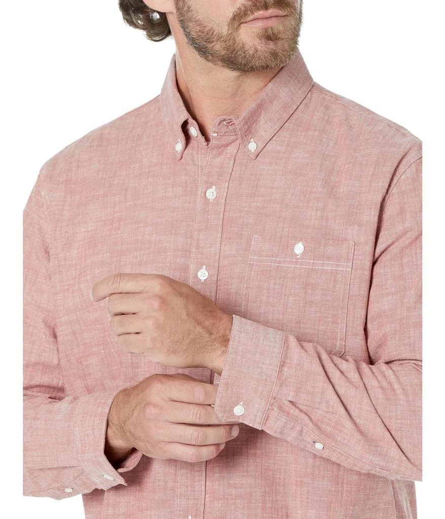 L.L.BEAN Comfort Stretch Chambray Shirt Long Sleeve Traditional Fit 3