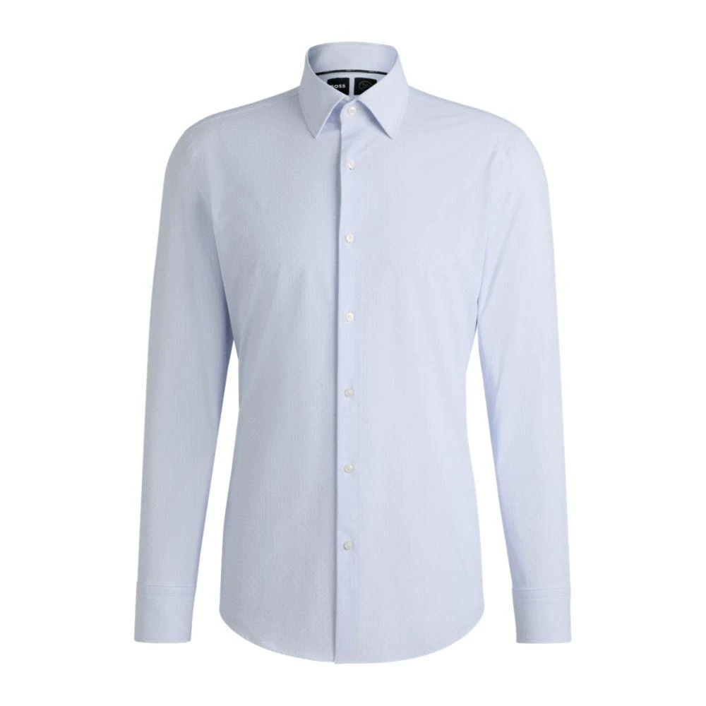 BOSS Slim-fit shirt in performance-stretch dobby 1