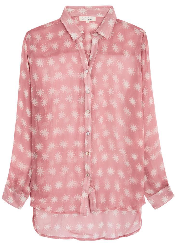 Cloe Cassandro Elodie printed silk-georgette shirt