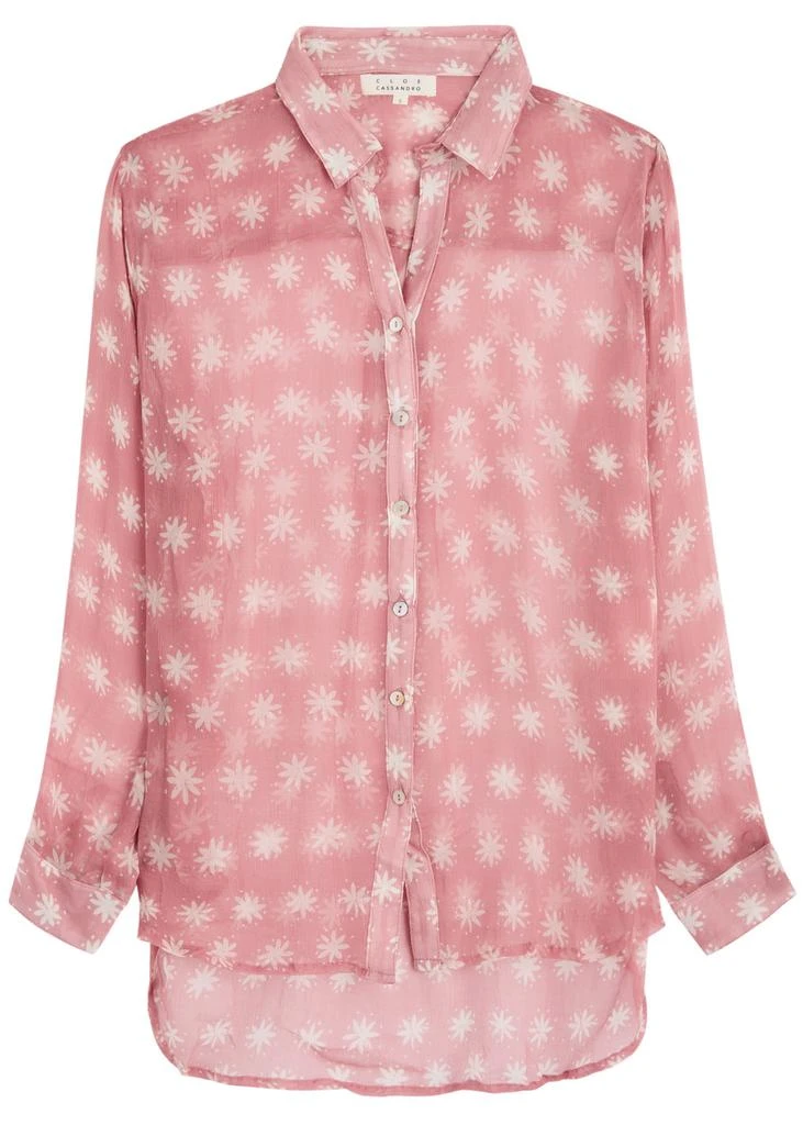 Cloe Cassandro Elodie printed silk-georgette shirt 1