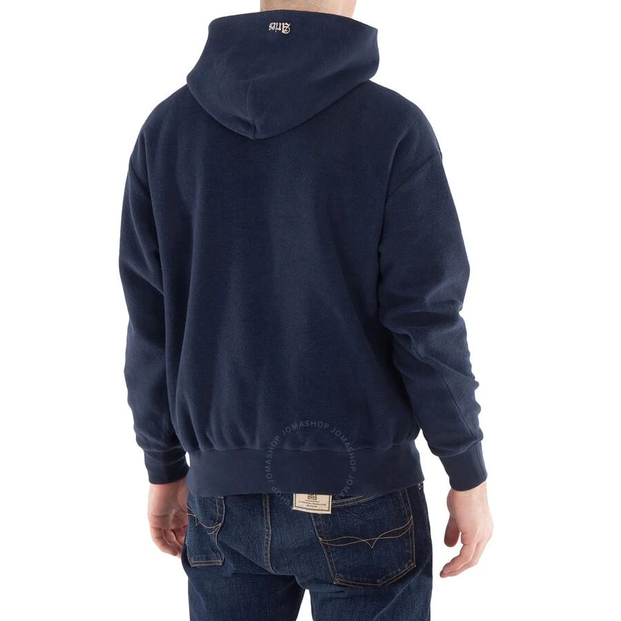 Aries Aries Men's Navy Reverse Column Cotton Hoodie, Size Medium 3