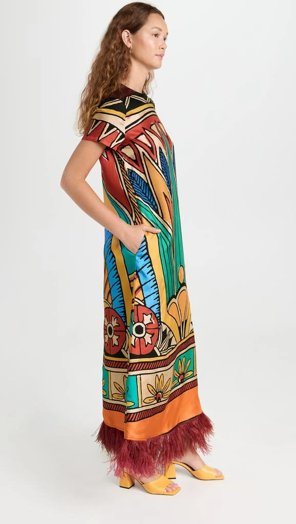 LA DOUBLE J Swing Dress with Feathers 3