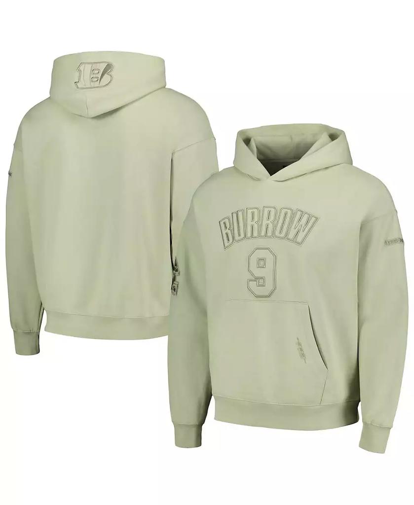 Pro Standard Men's Joe Burrow Light Green Cincinnati Bengals Player Name and Number Pullover Hoodie