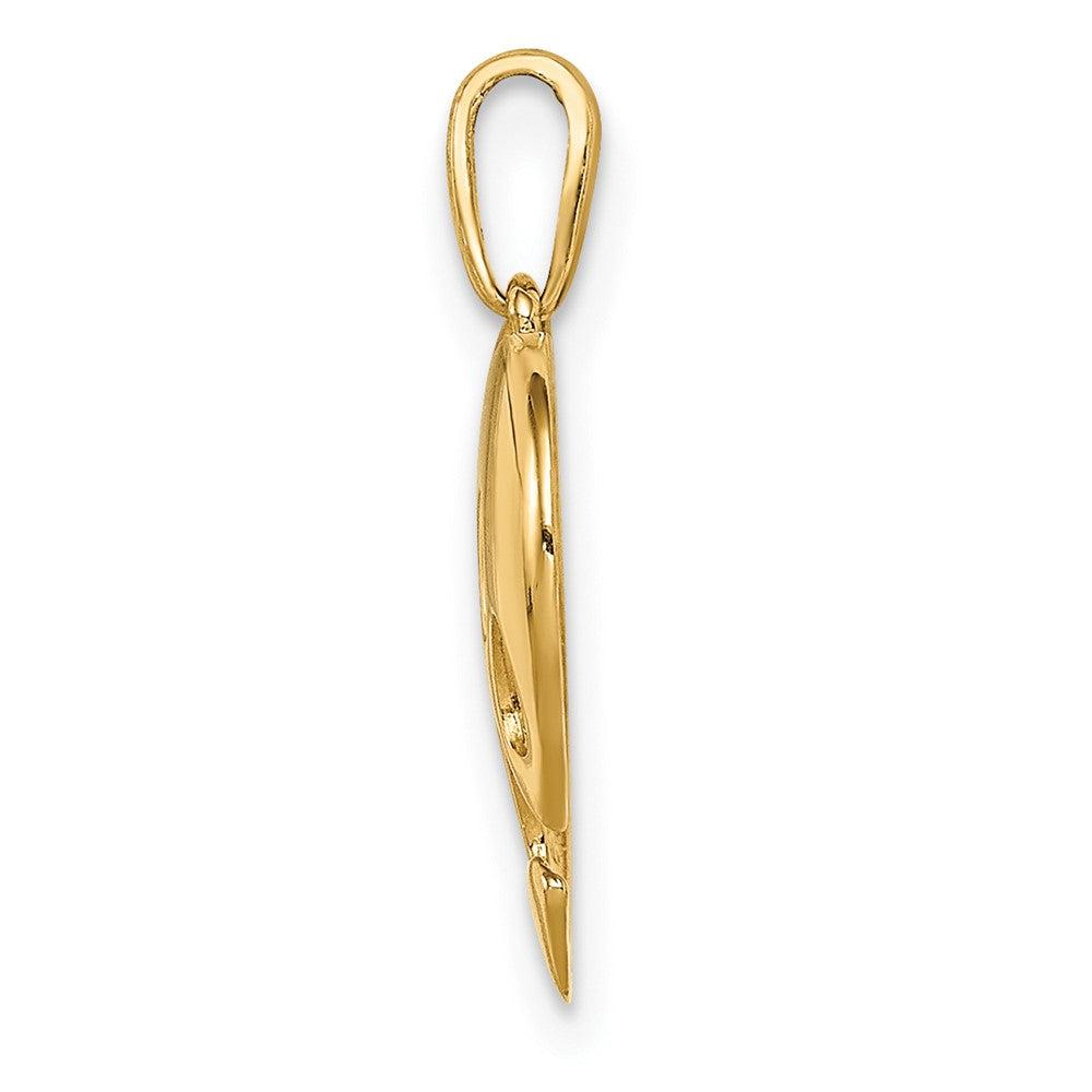 Diamond2Deal 10k Yellow Gold Polished Heart Paw Print Pendant