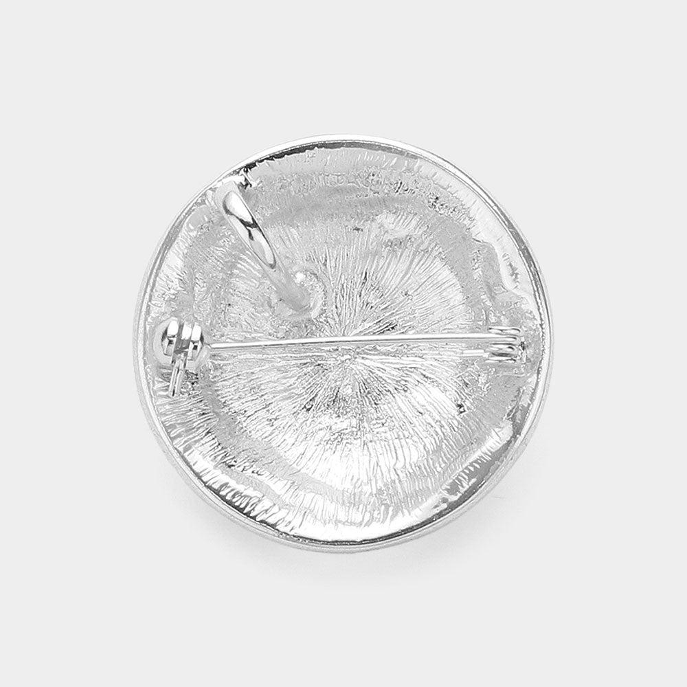 FASHNZFAB Enamel Dual Soccer Ball Pendant Set - Silver