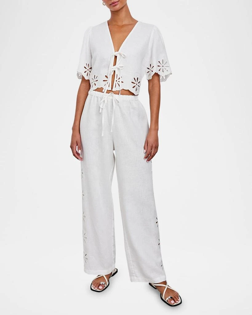 Rails Emmie Floral Cutout Linen Pants 2