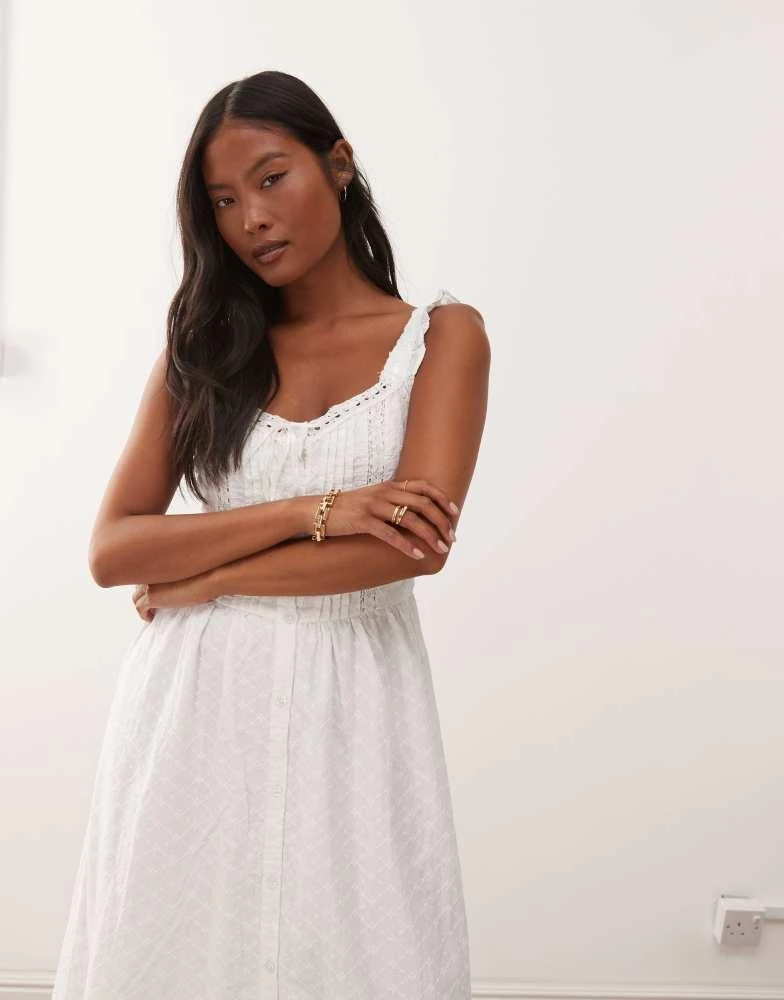 white christmas dresses Ivory Cotton Milkmaid Dress main image 0
