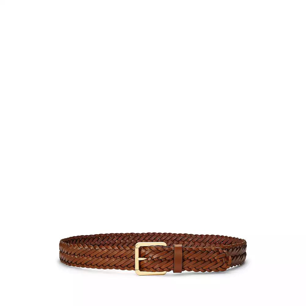 Ralph Lauren Braided Vachetta Leather Belt