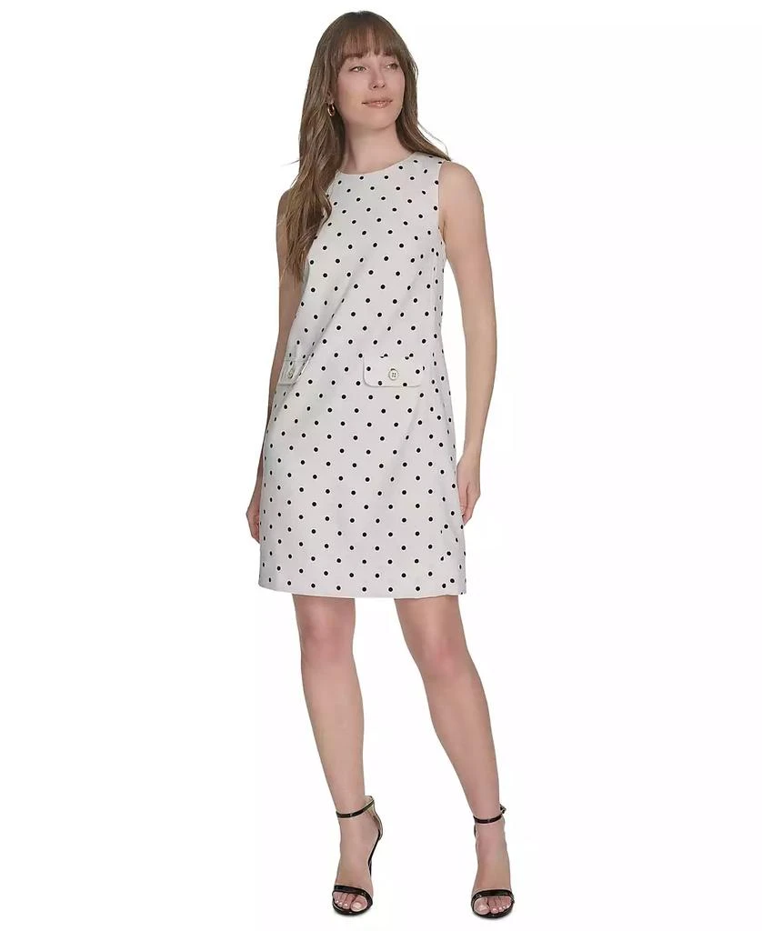 Tommy Hilfiger Petite Dot-Print Pocket Shift Dress 1