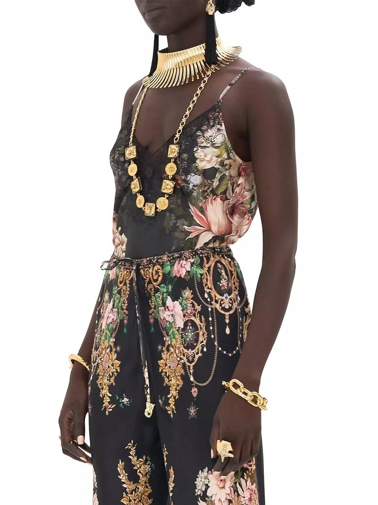 Camilla Floral Silk-lace Camisole Top 5