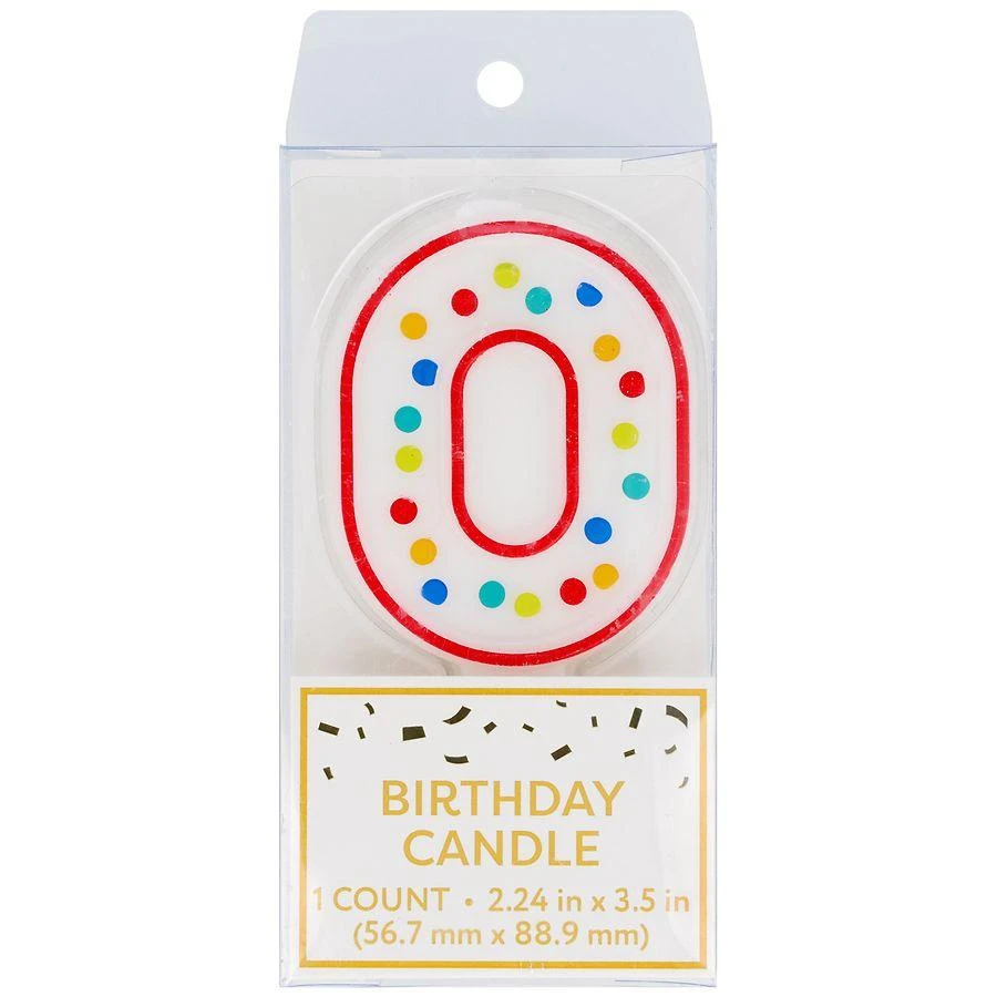 Festive Voice Birthday Candle, Zero, Dot