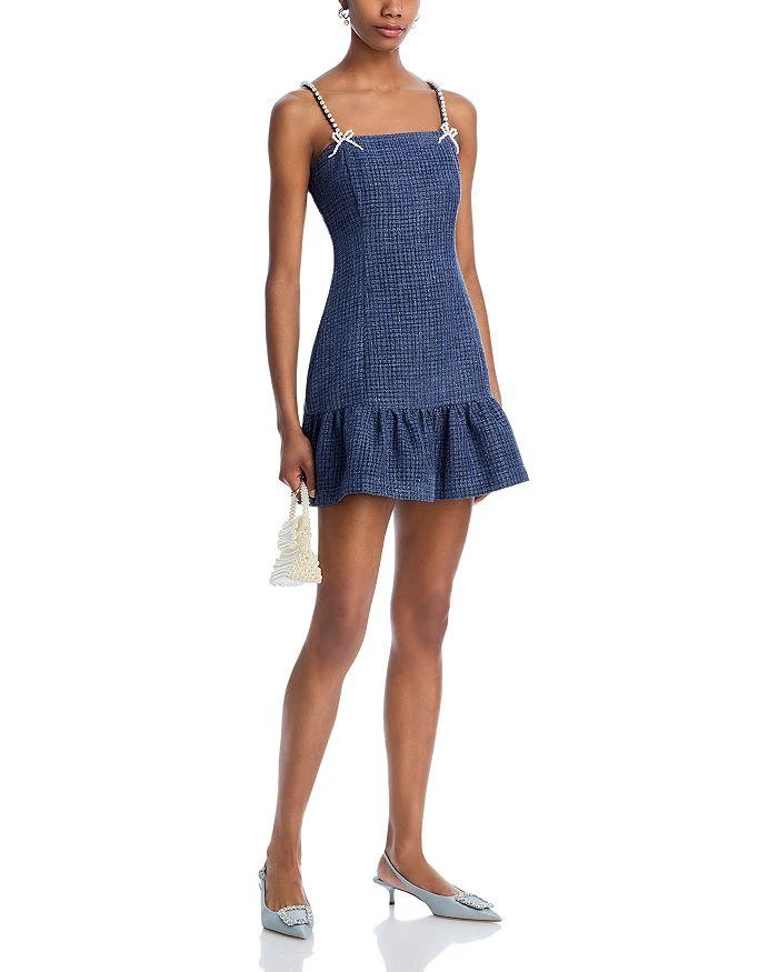 AQUA Tweed Drop Waist Mini Dress - Exclusive 1