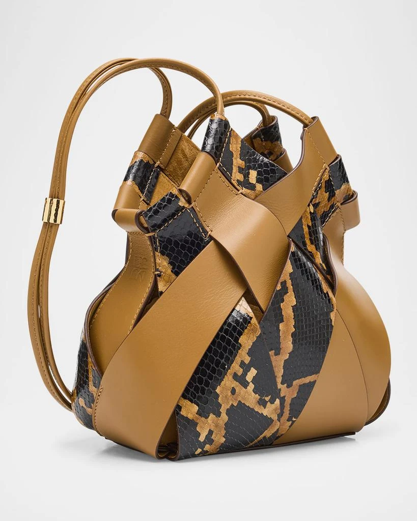 Ulla Johnson Charlotte Snake-Print Leather Crossbody Bag 3
