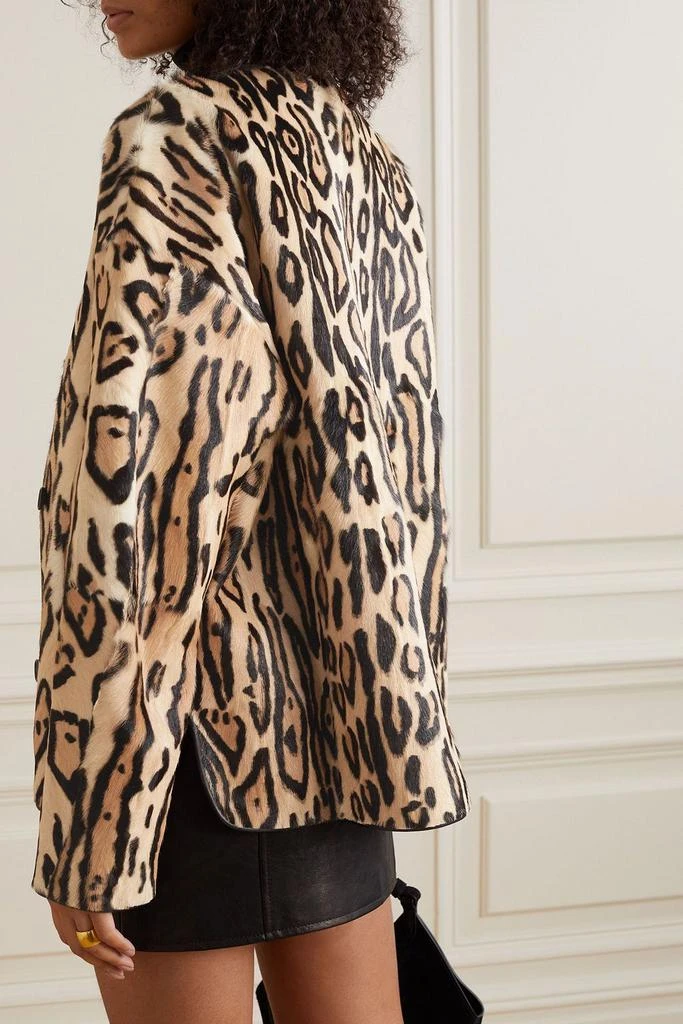 UTZON Jovanne leopard-print goat hair jacket 3