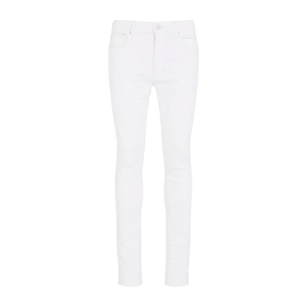 AMIRI White Cotton Released Hem Skinny Jeans 2