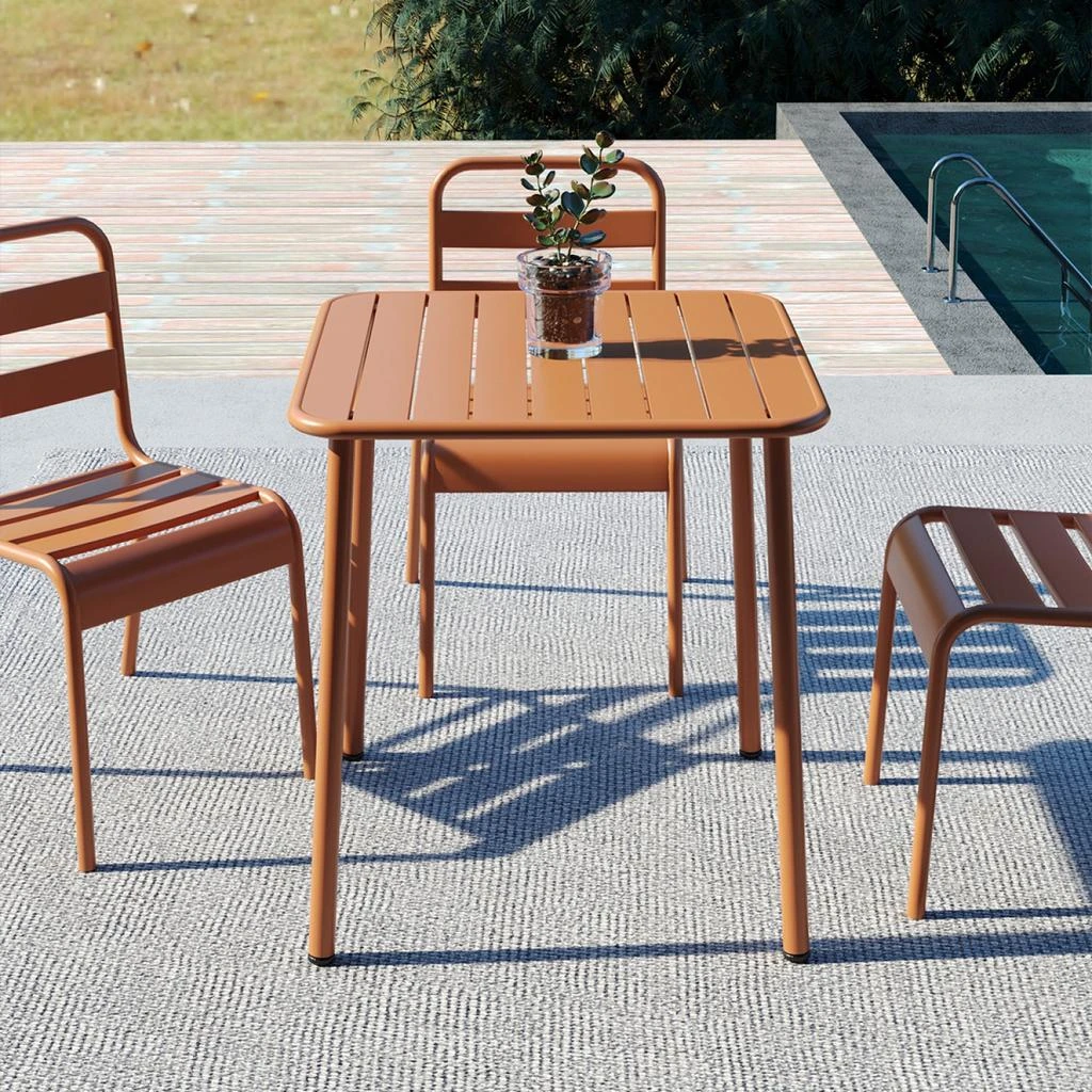 Streamdale Furniture Streamdale Sera Red Square Outdoor Table 2
