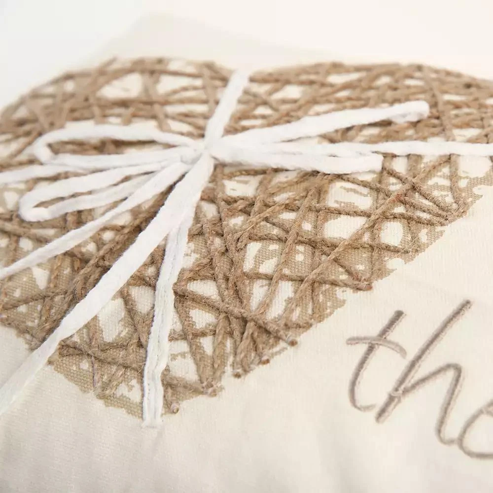 Rizzy Home Heart Polyester Filled Decorative Pillow, 11" x 21" 2