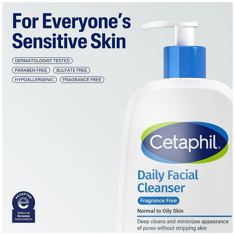 Cetaphil Daily Facial Cleanser, Normal to Oily Skin Fragrance Free 2