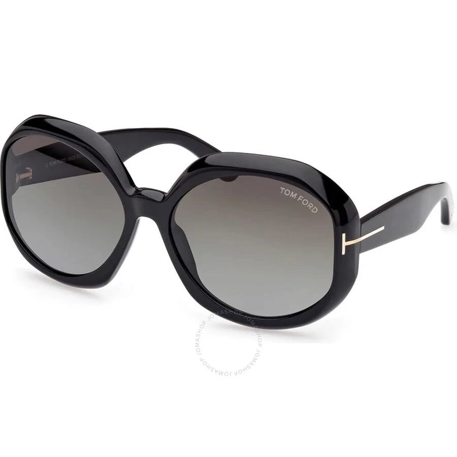 Tom Ford Georgia Smoke Gradient Geometric Ladies Sunglasses FT1011 01B 62 1