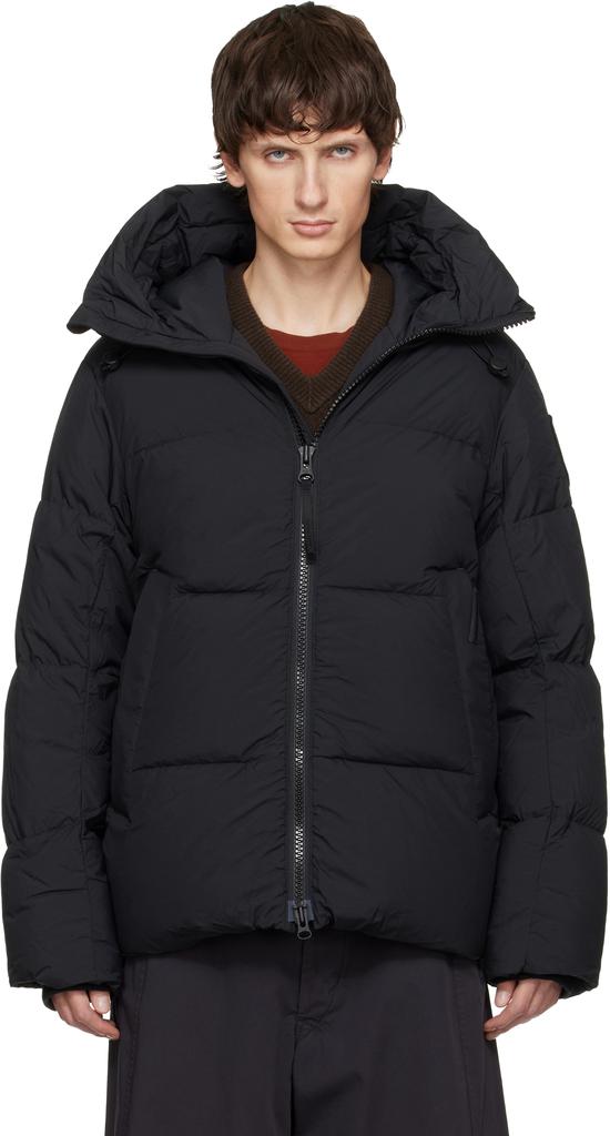 Canada Goose Navy Crofton Puffer Down Jacket - Coats - BeyondStyle