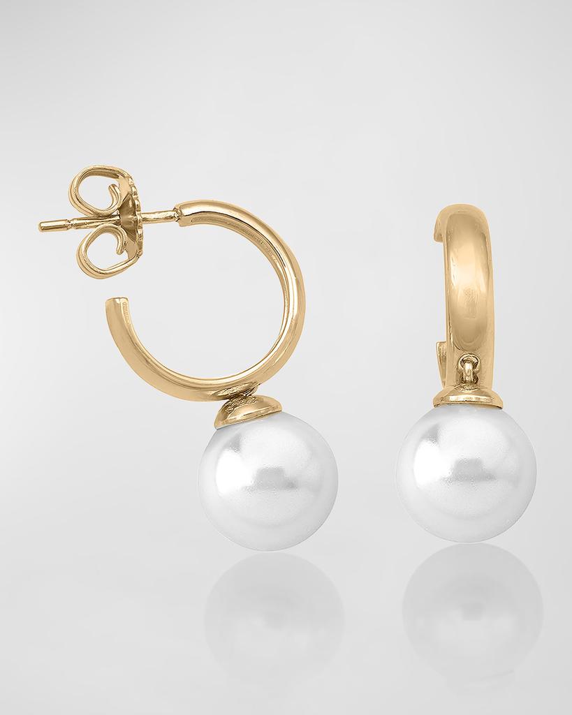 Majorica Chara Pearl and Hoop Earrings, Gold