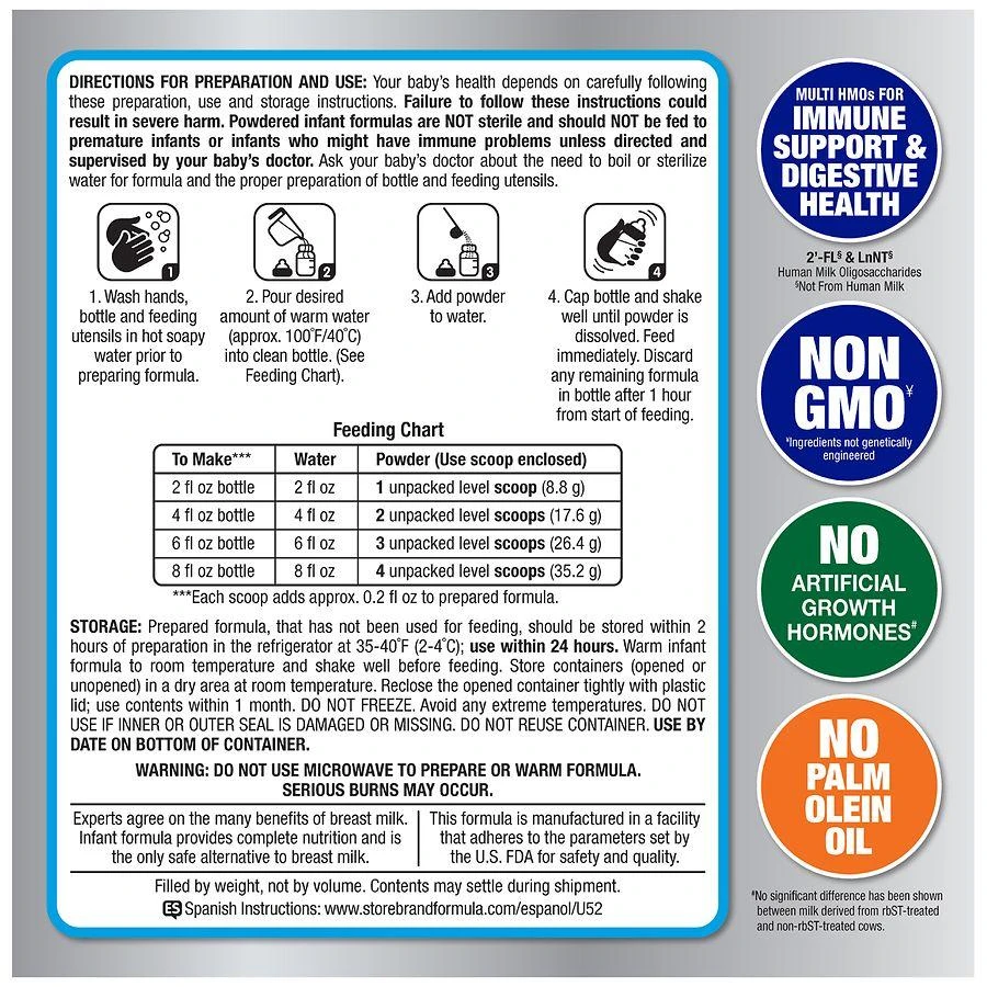 Walgreens Advantage Premium Baby Formula Powder with Iron, Dual HMOs 7