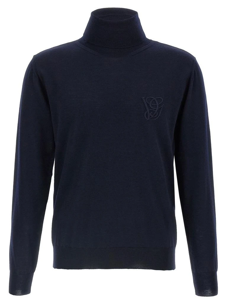 Valentino Valentino Logo Embroidered Long-Sleeved Jumper from Cettire