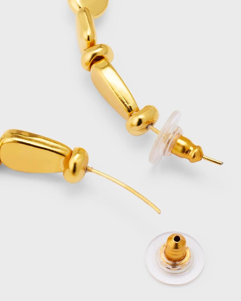 BEN-AMUN 24k Gold Electroplated Nuggets Hoop Earrings 4