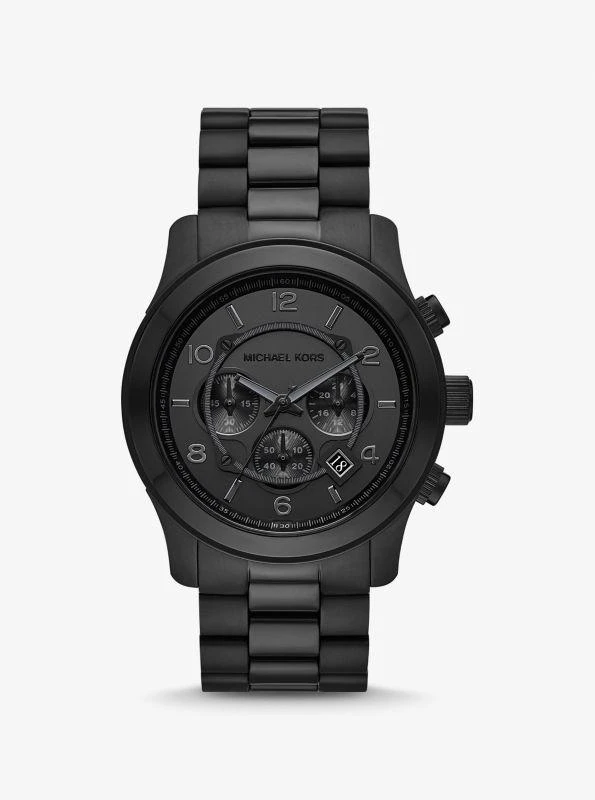Michael Kors Oversized Runway Black-Tone Watch 1