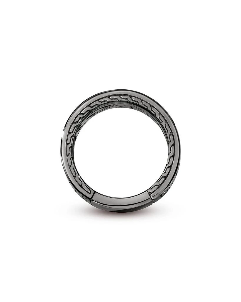 John Hardy Men
s Dark Silver Carved Chain Mixed Stone Band 3