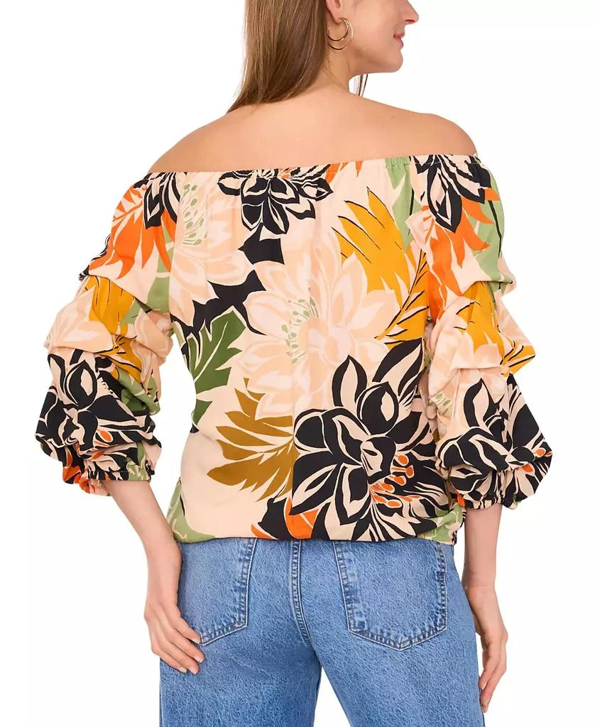 Vince Camuto Women's Printed Bubble-Sleeve Blouse 3